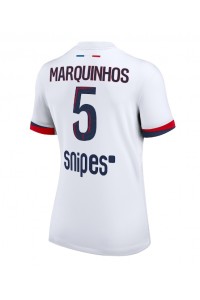 Paris Saint-Germain Marquinhos #5 Fotballdrakt Borte Klær Dame 2025-26 Korte ermer